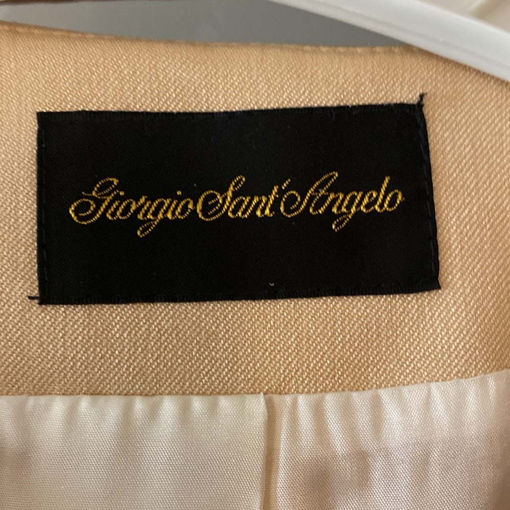 Giorgio San Angelo Vintage Butter Yellow Pantsuit Women’s 14 Pastel Power Set - Picture 10 of 15